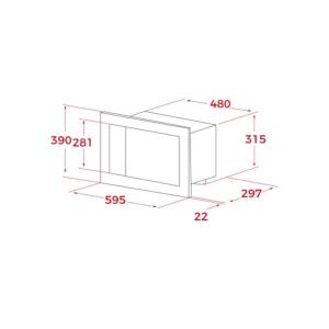 Teka MB 620 BI WH Ankastre Mikrodalga, Beyaz - 3