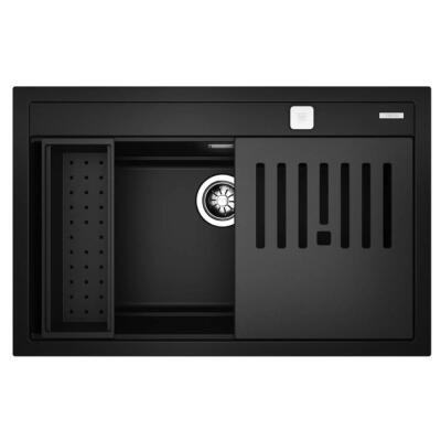 Teka NOVA 80 WS-TG Granit Evye, Siyah Renk, Tezgah Üstü, 77x48 CM - 1