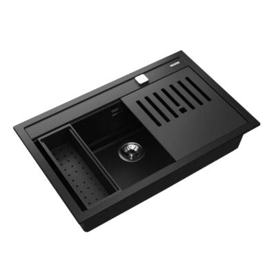 Teka NOVA 80 WS-TG Granit Evye, Siyah Renk, Tezgah Üstü, 77x48 CM - 3