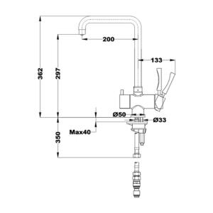Teka OS 210 Arıtma Cihazı Bağlanabilir Armatür, Krom Renk - 3
