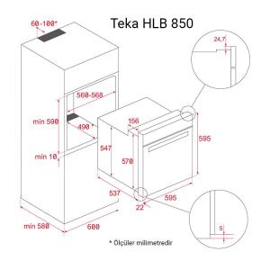 Teka MaestroPizza HLB 8510 P Ankastre Fırın, 70LT, 8 fonksiyon, - 2