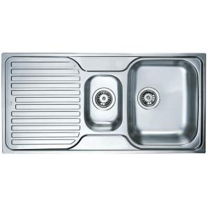 Teka PRINCESS 60 B Çelik Evye, Mikro Keten, Sağ Damlalıklı, Tezgah Üstü, 100x50 cm - 1