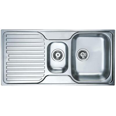 Teka PRINCESS 60 B Çelik Evye, Mikro Keten, Sağ Damlalıklı, Tezgah Üstü, 100x50 cm - 1