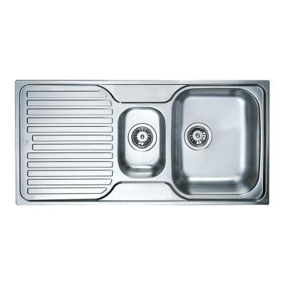 Teka PRINCESS 60 B Paslanmaz Çelik Evye, 1,5 hazneli, Sol damlalıklı, Dekorlu yüzey - 1