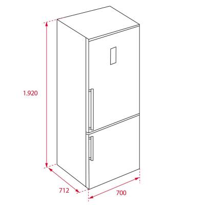 Teka RBF 78720 SS Kombi No Frost Buzdolabı, A++ - 3