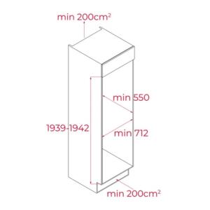 Teka RBF 78780 FI Ankastre Buzdolabı, 2 Kapılı, No Frost, 341 Litre, 70 cm - 5