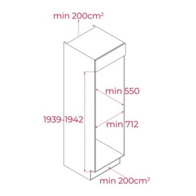Teka RBF 78780 FI Ankastre Buzdolabı, 2 Kapılı, No Frost, 341 Litre, 70 cm - 5