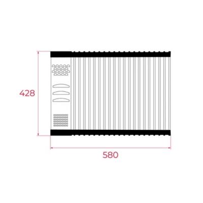 Teka Rendeli Katlanabilir Süzgeç, Paslanmaz Çelik, 42x58 cm - 4