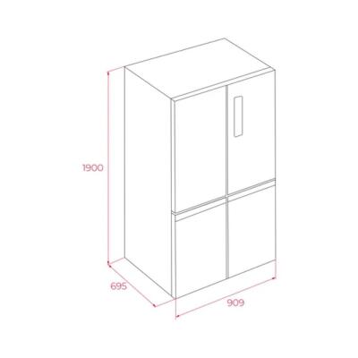Teka RMF 77960 DARK SS Solo Buzdolabı, 4 Kapılı - 6