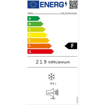 Teka RSF 41150 BU Tezgah altı Ankastre Dondurucu, 87LT - 3
