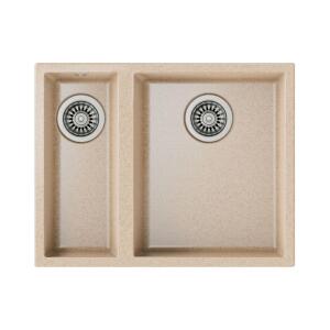 Teka SQUARE 560 TG AVENA BEIGE Granit Evye, Bej, 1,5 Hazne, Tezgaha Altı, 56x44 cm - 1