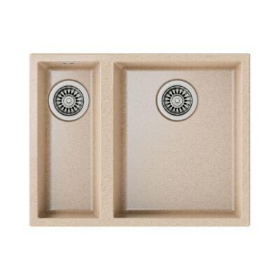 Teka SQUARE 560 TG AVENA BEIGE Granit Evye, Bej, 1,5 Hazne, Tezgaha Altı, 56x44 cm - 1