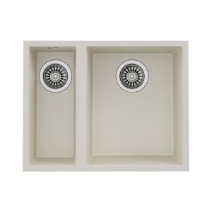 Teka SQUARE 560 TG BRIGHT CREAM Granit Evye, Krem, 1,5 Hazne, Tezgah Altı, 56x44 cm - 1