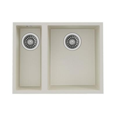 Teka SQUARE 560 TG BRIGHT CREAM Granit Evye, Krem, 1,5 Hazne, Tezgah Altı, 56x44 cm - 1