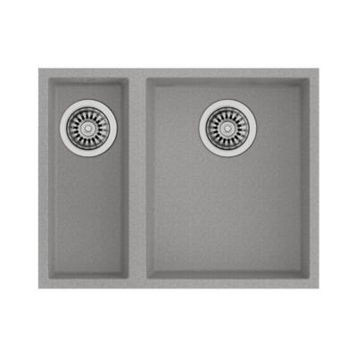 Teka SQUARE 560 TG STONE GREY Granit Evye, Gri, 1,5 Hazne, Tezgahaltı, 40x32x16 cm - 1