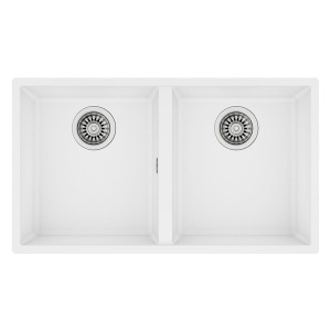 Teka SQUARE 2B 760 TG ARTIC WHITE Granit Evye, Tezgahaltı, 76x43 cm - 1