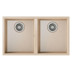 Teka SQUARE 2B 760 TG AVENA BEIGE Granit Evye, Tezgahaltı, 76x43 cm - Teka