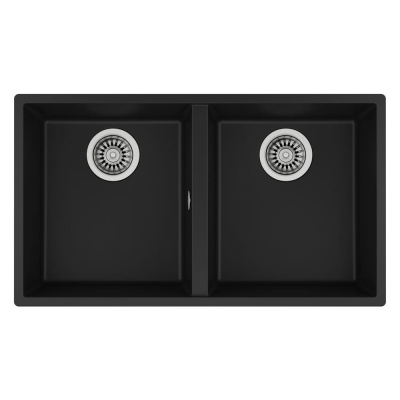 Teka SQUARE 2B 760 TG BLACK Granit Evye, Tezgahaltı - 1