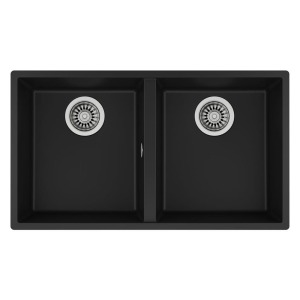 Teka SQUARE 2B 760 TG BLACK Granit Evye, Tezgahaltı, Siyah Renk, 76x43 cm - 1