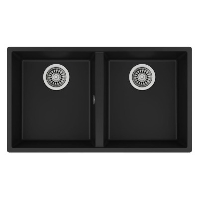 Teka SQUARE 2B 760 TG BLACK Granit Evye, Tezgahaltı, Siyah Renk, 76x43 cm - 1