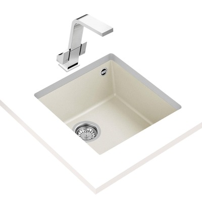 Teka SQUARE 40.40 TG Granit Evye, BRIGHT CREAM, Krem, Tezgah Altı, 44x44 cm - 2