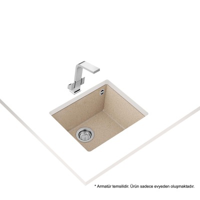 Teka SQUARE 50.40 TG AVENA BIEGE Granit Evye, Tezgahaltı - 2