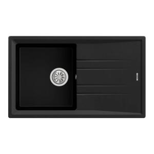 Teka STONE 50 B-TG Granit Evye, Carbon Renk, Tezgah Üstü, Damlalıklı, 86x51 cm - Teka