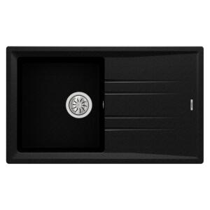 Teka Stone 50 B-TG Granit Metalik Siyah Evye, ARK 938 Spiralli Metalik Siyah Armatür - 2