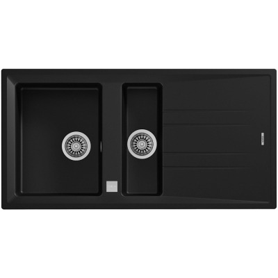 TEKA STONE 60 B-TG Granit Evye, Karbon Siyah, 1,5 hazneli, Çift Yönlü, 100x51 cm - 1