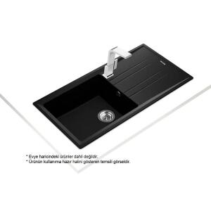 Teka Stone 60 L-TG Granit Evye, Metalik Siyah, 115330003, 100x51cm - 2