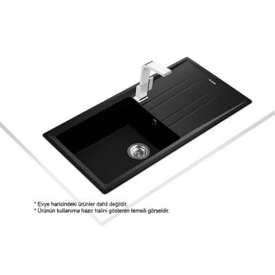 Teka Stone 60 L-TG Granit Evye, Metalik Siyah, 115330003, 100x51cm - 2