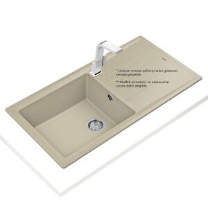 Teka Stone 60 L-TG Granit Evye, TopasBeige Bej renk, 115330004, 100x51cm - 2