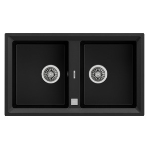 Teka STONE 90 B-TG AUTO CARBON Granit Evye, 2 Gözlü - Teka