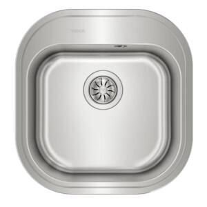 Teka STYLO 1B Çelik Evye, Parlak Yüzey, Tezgah Üstü, 46x48 cm - 1