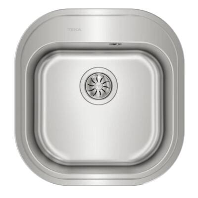 Teka STYLO 1B Çelik Evye, Parlak Yüzey, Tezgah Üstü, 46x48 cm - 1