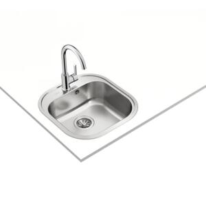 Teka STYLO 1B Çelik Evye, Parlak Yüzey, Tezgah Üstü, 46x48 cm - 3