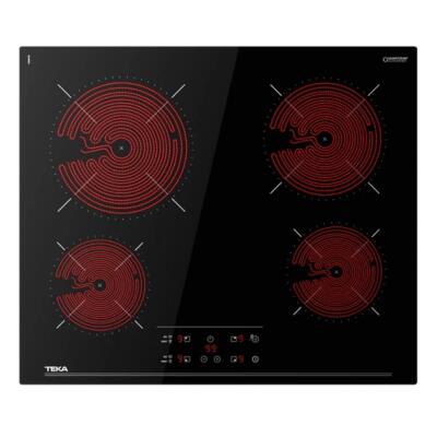 Teka TBC 64010 TTC BK Vitroseramik Ankastre Ocak, Siyah Renk, 60 cm - 1