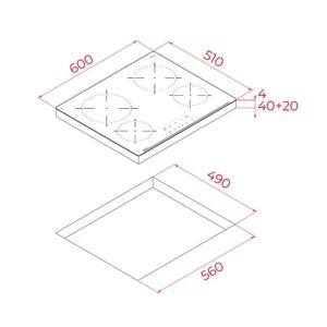 Teka TBC 64010 TTC BK Vitroseramik Ankastre Ocak, Siyah Renk, 60 cm - 4