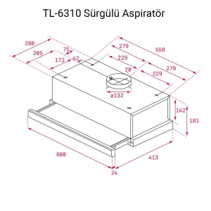 Teka TL 6310 Sürgülü Aspiratör, Inox, 60 cm - 2
