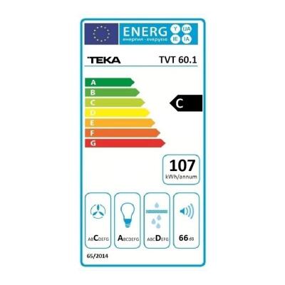 Teka TVT 60.1 Duvar tipi Davlumbaz, 60 cm, Siyah - 4