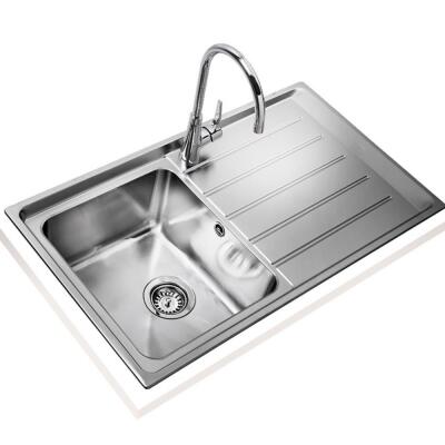 Teka VITAE 45 B 1B 1D Çelik Evye, Sağ Damlalıklı, Mikro Keten, Tezgah Üstü, 86x50 cm - 2