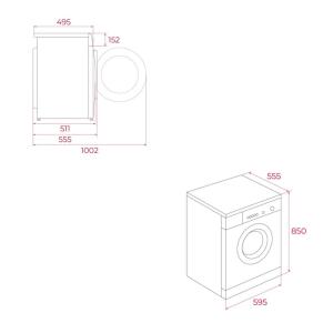 Teka WMK 409400EU WH Solo Çamaşır Makinesi, 9 KG, 15 Yıkama - 3