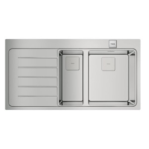 Teka ZENIT RS15 1 1/2B 1D Çelik Evye, Sol Damlalıklı, Tezgah Üstü, 100x52 cm - Teka