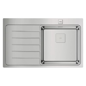 Teka ZENIT RS15 1B 1D Çelik Evye, Sol Damlalıklı, Tezgah Üstü, 86x52 cm - Teka