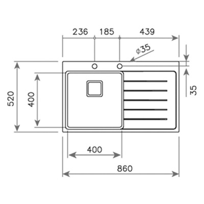 Teka ZENIT RS15 1B 1D R 86 AUTO Tezgahüstü Evye, Sağ Damlalıklı - 3