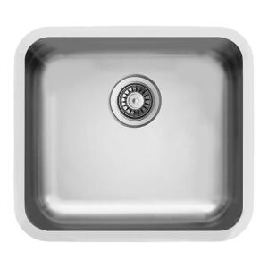 Ukinox D 450 ECO Paslanmaz Çelik Evye, Düz yüzey, Tezgah altı, 45x40cm, Taşmalıksız - 1