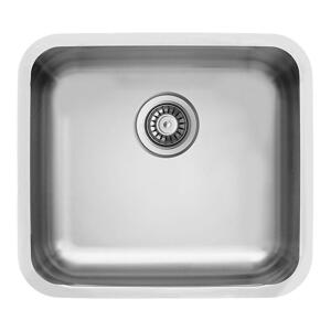 Ukinox D 450 ECO Paslanmaz Çelik Evye, Dekorlu yüzey, Tezgah altı, 45x40cm, Taşmalıksız - Ukinox