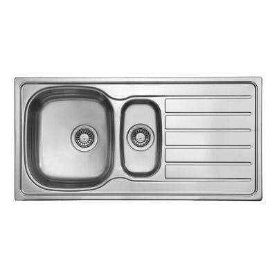 Ukinox HYPNOS 100 Evye, 1,5 hazneli, Sağ Damlalıklı, Dekorlu, Tezgah üstü - 1