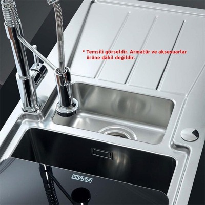 Ukinox MA 100 Evye, 1,5 hazneli, Çift yönlü, Tezgah üstü - 2