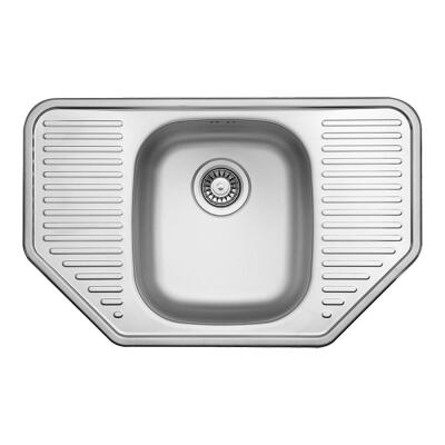 Ukinox MORGAN Köşe Evye, Çift yönlü, Dekorlu, Tezgah üstü köşe evye - 1